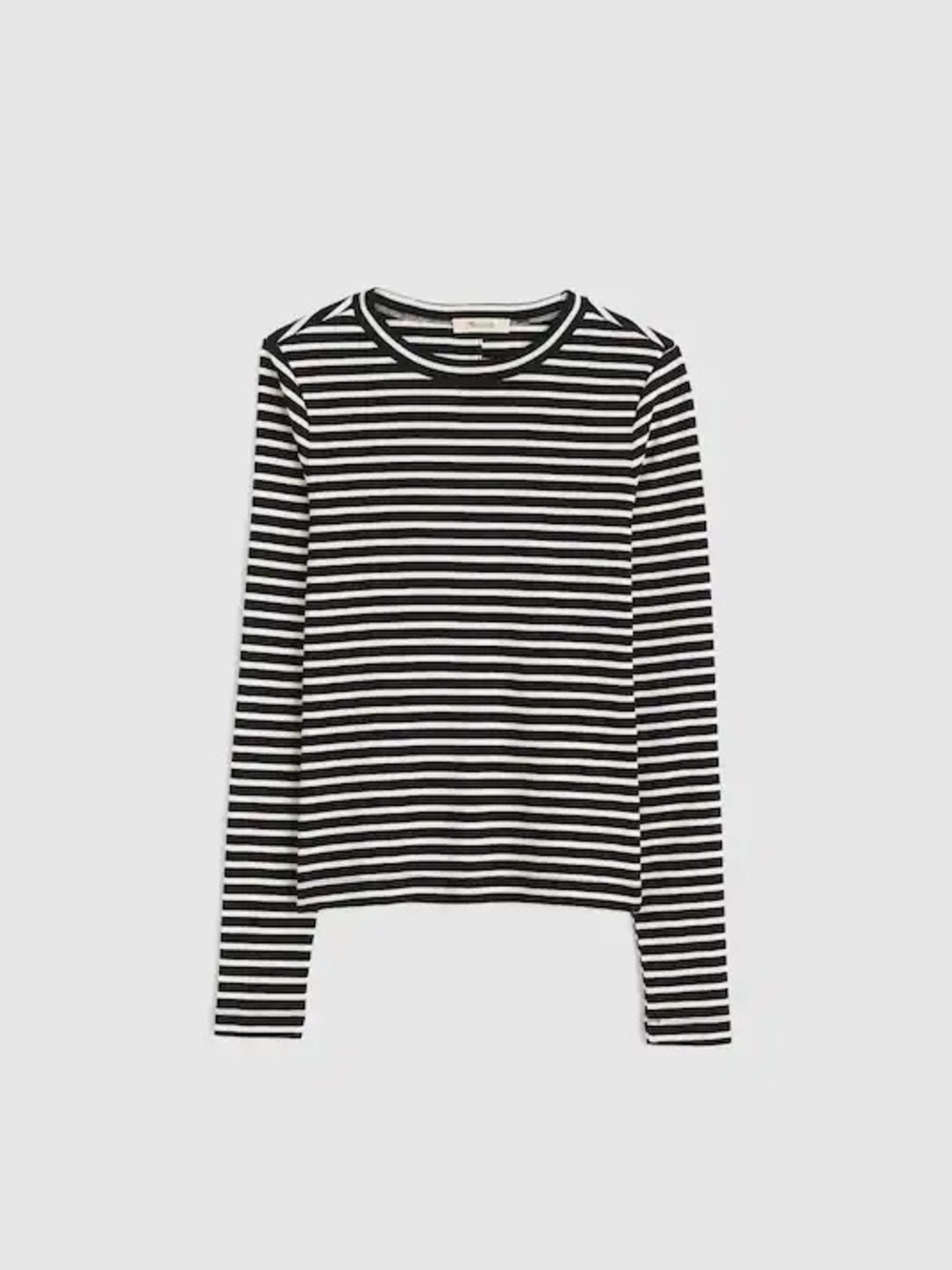 NWT Madewell The '90s Long-Sleeve Tee in Compact Cotton in Bengal Stripe XS